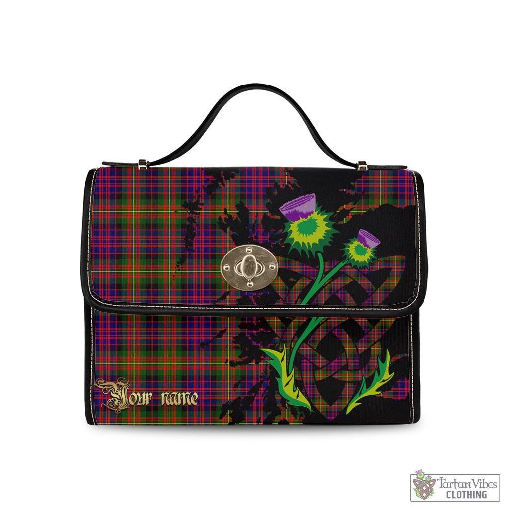 Tartan Vibes Clothing Carnegie Modern Tartan Waterproof Canvas Bag with Scotland Map and Thistle Celtic Accents