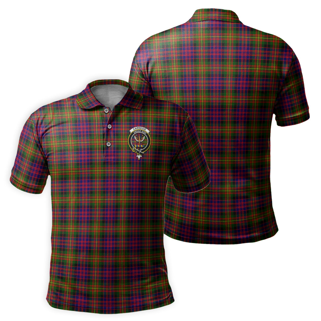 Carnegie Modern Tartan Men's Polo Shirt with Family Crest - Tartan Vibes Clothing