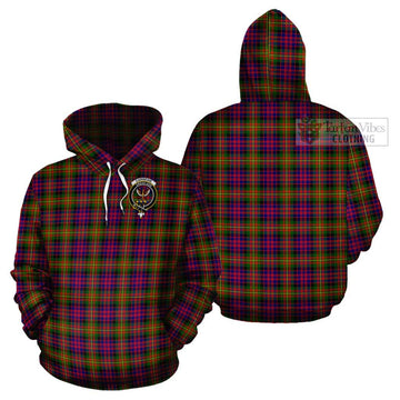 Carnegie Modern Tartan Cotton Hoodie with Family Crest