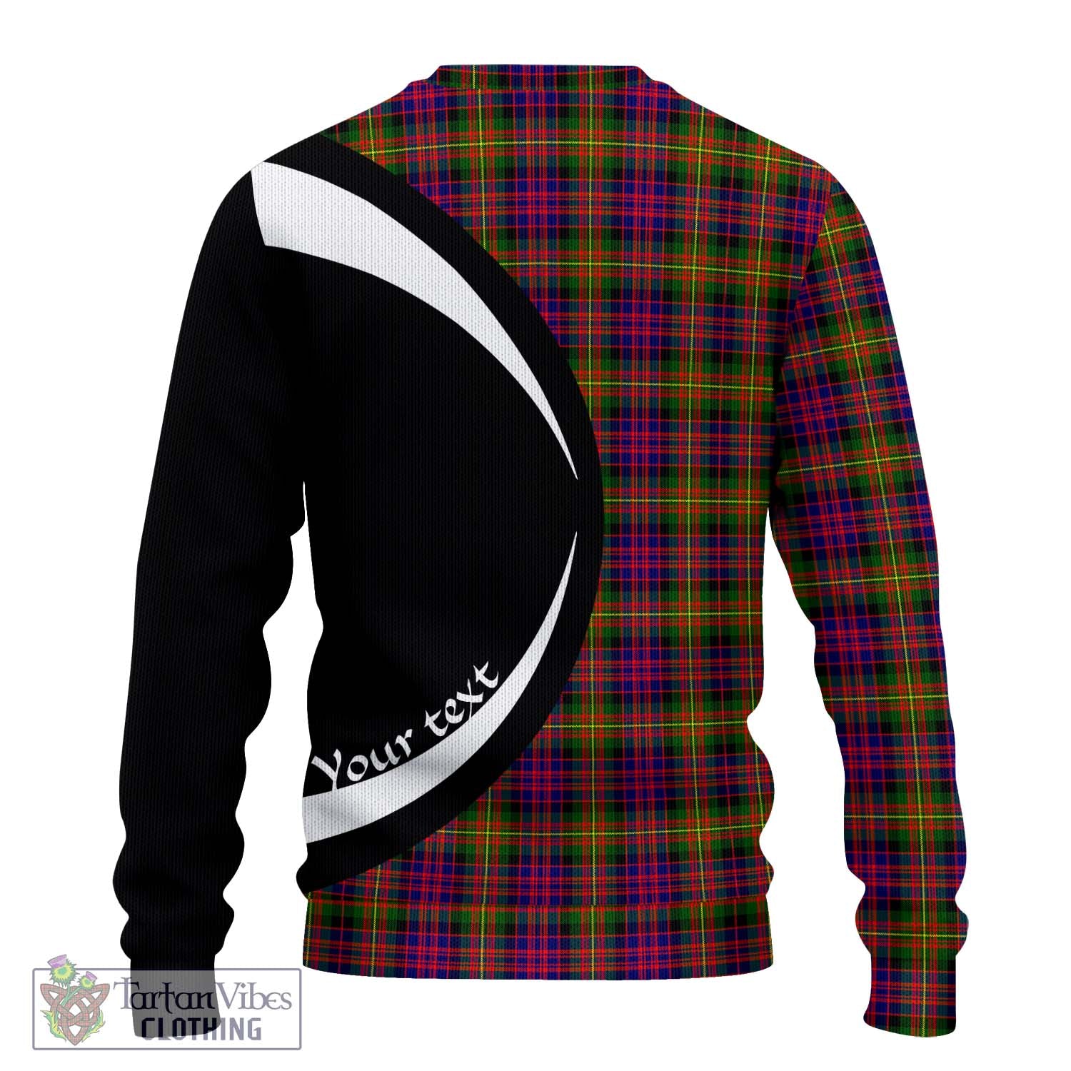 Tartan Vibes Clothing Carnegie Modern Tartan Knitted Sweater with Family Crest Circle Style