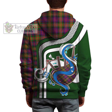 Carnegie Modern Tartan Hoodie with Epic Bagpipe Style