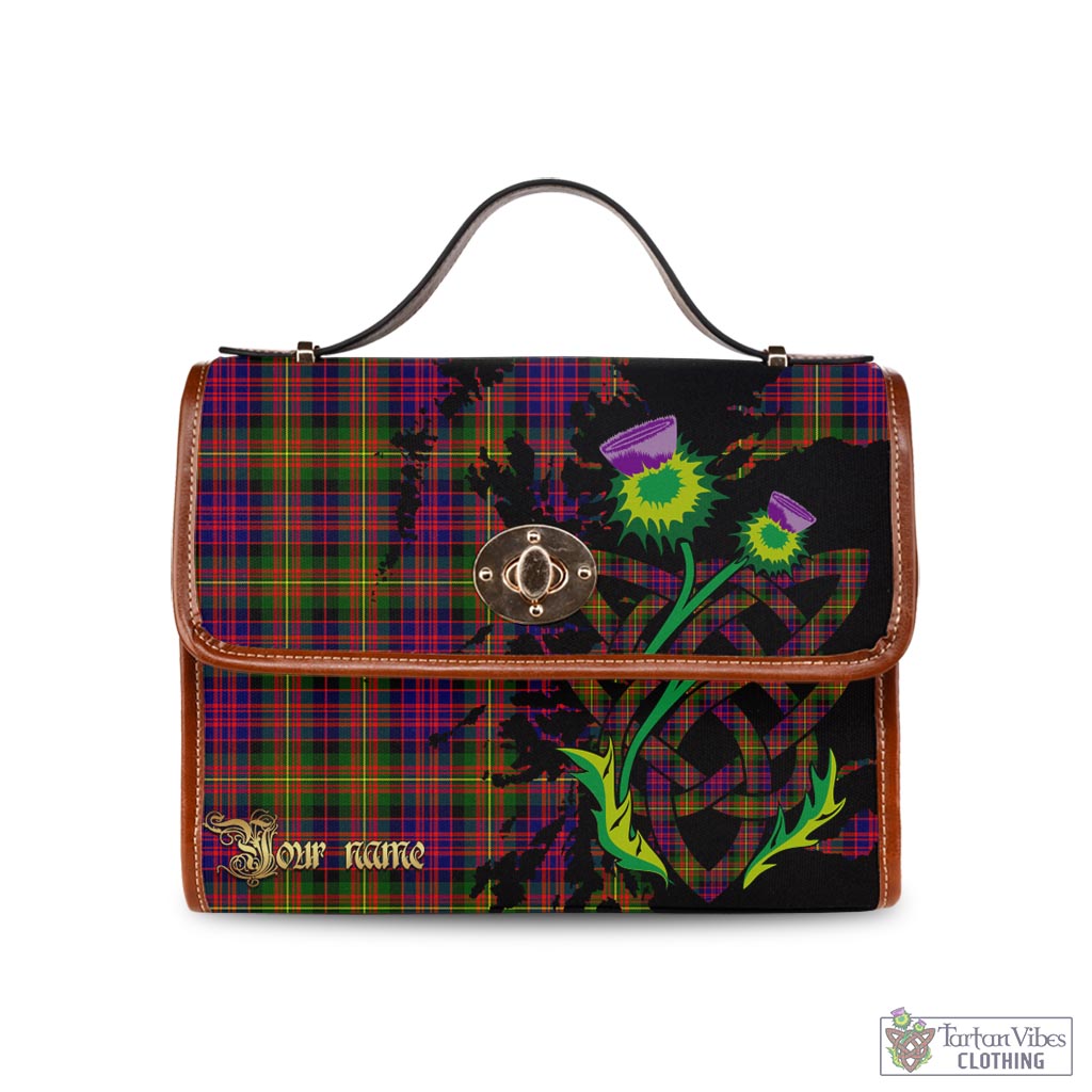 Tartan Vibes Clothing Carnegie Modern Tartan Waterproof Canvas Bag with Scotland Map and Thistle Celtic Accents