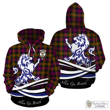 Carnegie Modern Tartan Hoodie with Alba Gu Brath Regal Lion Emblem