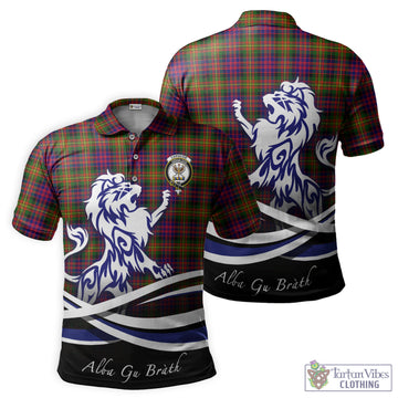 Carnegie Modern Tartan Polo Shirt with Alba Gu Brath Regal Lion Emblem