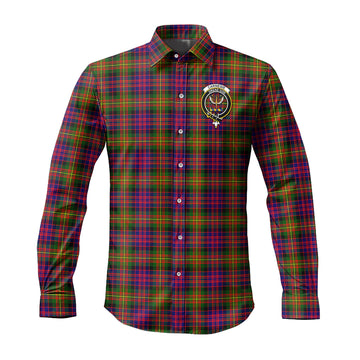 Carnegie Modern Tartan Long Sleeve Button Up Shirt with Family Crest