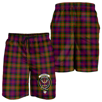 Carnegie Modern Tartan Mens Shorts with Family Crest