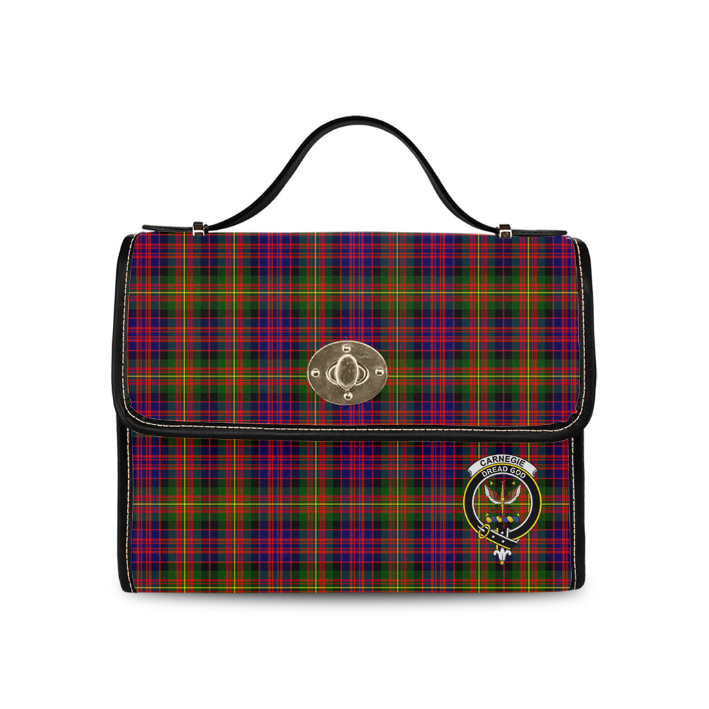 carnegie-modern-tartan-leather-strap-waterproof-canvas-bag-with-family-crest