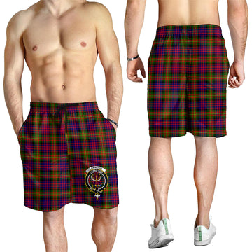 Carnegie Modern Tartan Mens Shorts with Family Crest