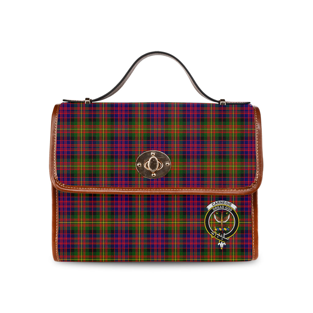 carnegie-modern-tartan-leather-strap-waterproof-canvas-bag-with-family-crest