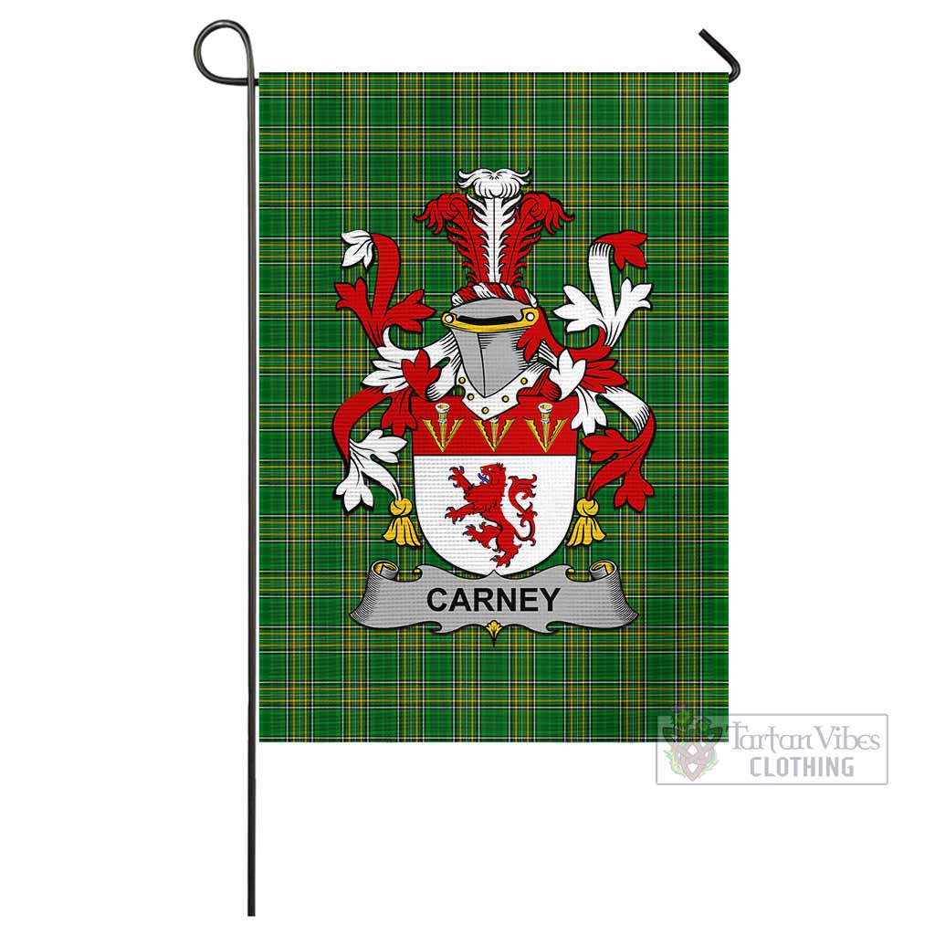 Tartan Vibes Clothing Carney Irish Clan Flag with Coat of Arms