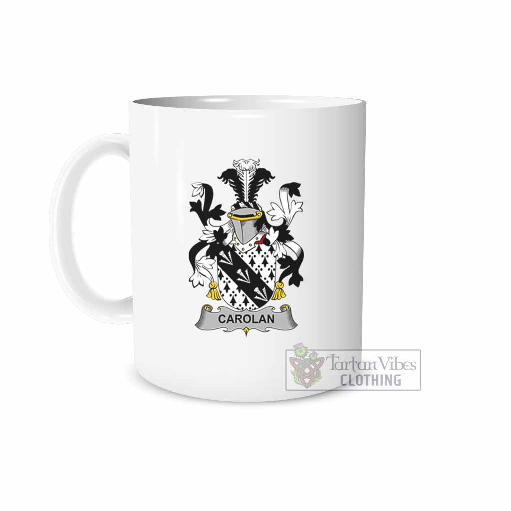 Tartan Vibes Clothing Carolan Irish Clan Coat of Arms Ceramic Mug