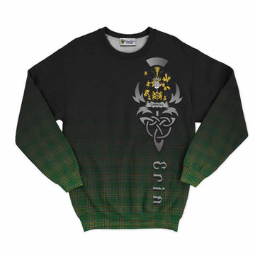 Carroll Irish Clan Sweatshirt with Coat of Arms Erin Go Bragh Celtic Inspired Unisex - Tartan Vibes Clothing