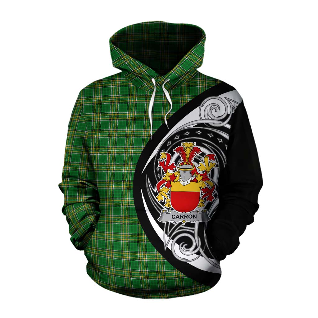 Carron Irish Clan Cotton Hoodie Celtic Circle Style Pullover Hoodie XS - Tartan Vibes Clothing
