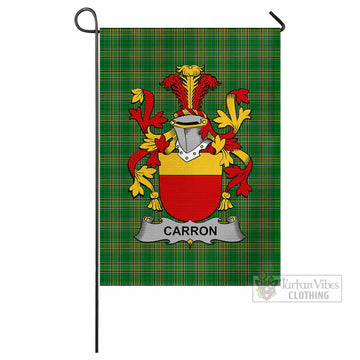 Carron Irish Clan Tartan Flag with Coat of Arms