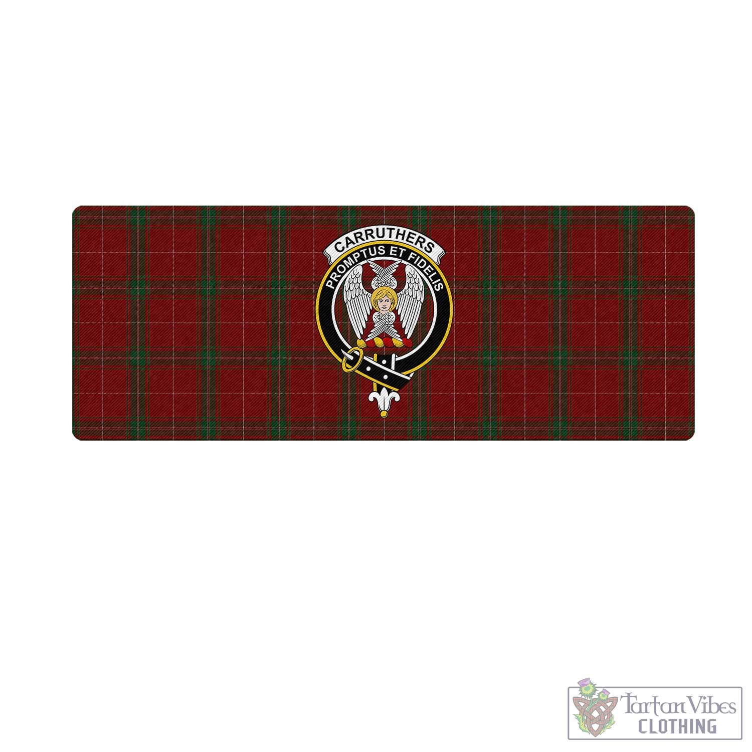 Tartan Vibes Clothing Carruthers Tartan Mouse Pad with Family Crest