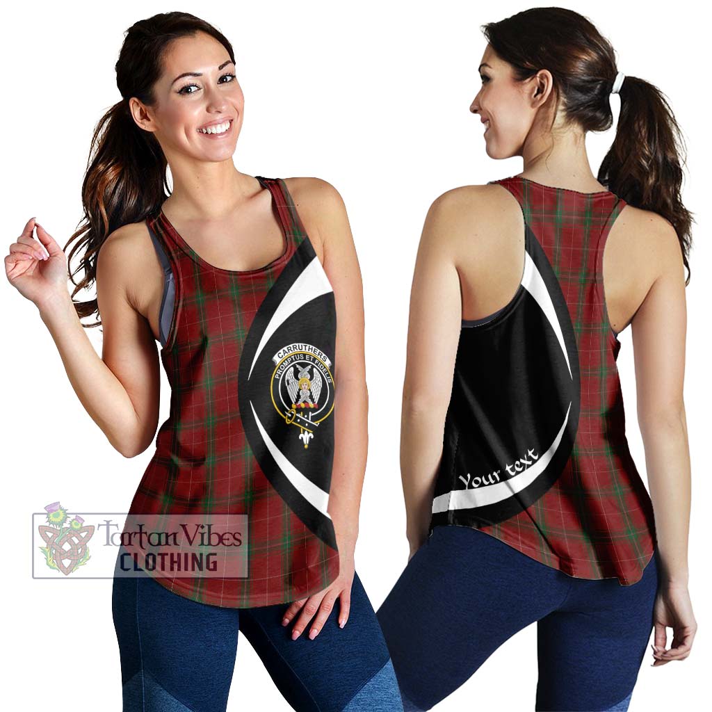 Carruthers Tartan Women's Racerback Tanks with Family Crest Circle Style 4XL - Tartan Vibes Clothing