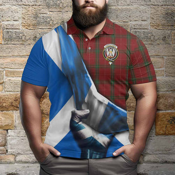 Carruthers Tartan Polo Shirt with Family Crest Scotland Patriotic Style