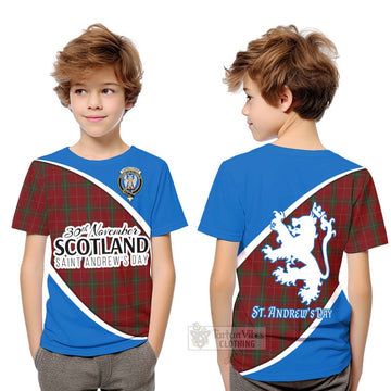 Carruthers Family Crest Tartan Kid T-Shirt Celebrate Saint Andrew's Day in Style