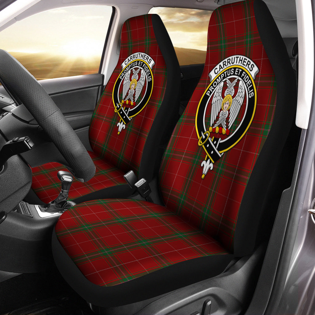 Carruthers Tartan Car Seat Cover with Family Crest One Size - Tartanvibesclothing