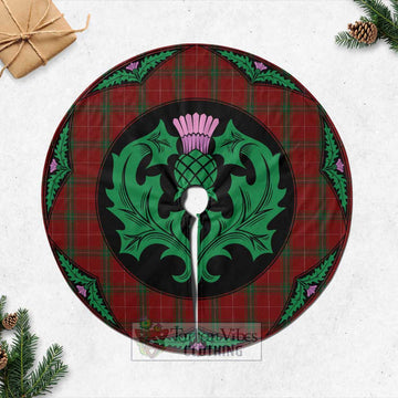 Carruthers Tartan Christmas Tree Skirt Scottish Thistle Style