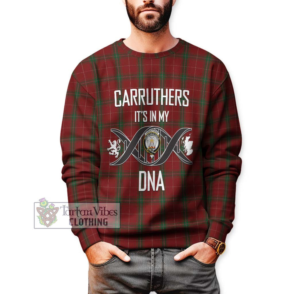 Carruthers Tartan Sweatshirt with Family Crest DNA In Me Style Unisex - Tartanvibesclothing Shop