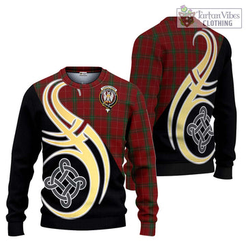 Carruthers Tartan Ugly Sweater with Family Crest and Celtic Symbol Style