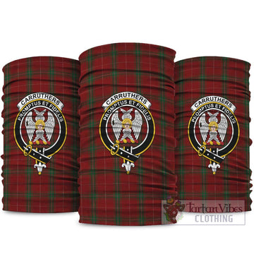 Carruthers Tartan Neck Gaiters, Tartan Bandanas, Tartan Head Band with Family Crest