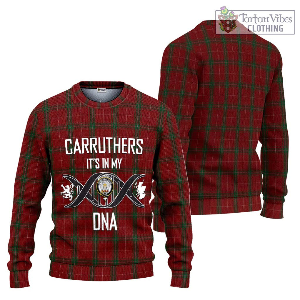 Carruthers Tartan Knitted Sweater with Family Crest DNA In Me Style Unisex - Tartanvibesclothing Shop