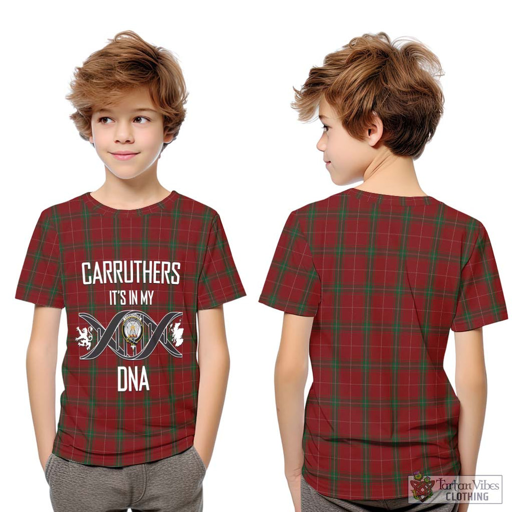 Carruthers Tartan Kid T-Shirt with Family Crest DNA In Me Style Youth XL Size14 - Tartanvibesclothing Shop