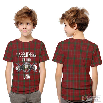 Carruthers Tartan Kid T-Shirt with Family Crest DNA In Me Style