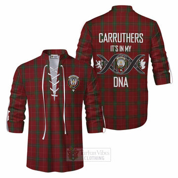 Carruthers Tartan Ghillie Kilt Shirt with Family Crest DNA In Me Style