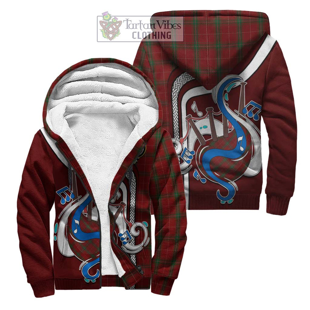 Carruthers Tartan Sherpa Hoodie with Epic Bagpipe Style Unisex S - Tartanvibesclothing Shop