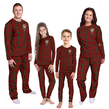 Carruthers Tartan Pajamas Family Set with Family Crest