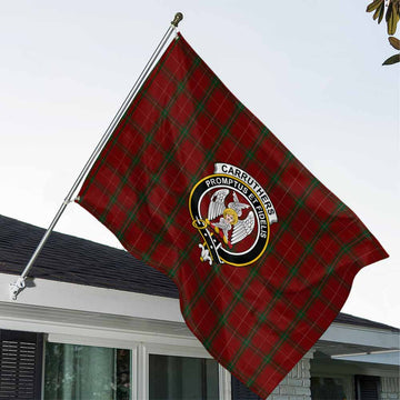 Carruthers Tartan House Flag with Family Crest