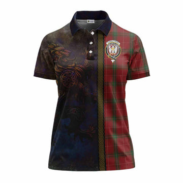 Carruthers Tartan Family Crest Women's Polo Shirt Alba Gu Brath Be Brave Lion Ancient Style Women - Tartan Vibes Clothing