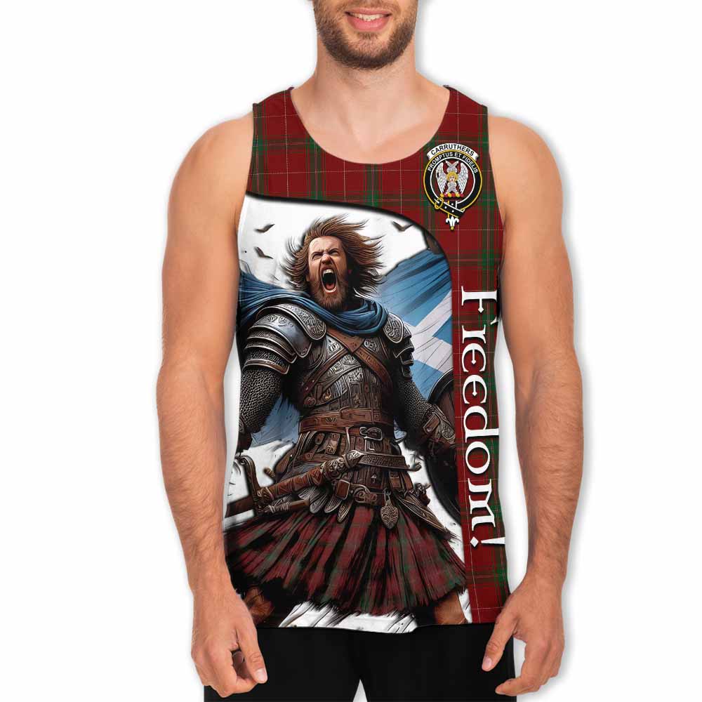 Tartan Vibes Clothing Carruthers Crest Tartan Men's Tank Top Inspired by the Freedom of Scottish Warrior