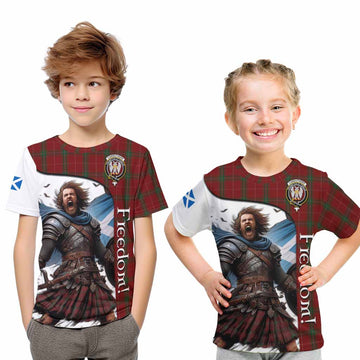 Carruthers Crest Tartan Kid T-Shirt Inspired by the Freedom of Scottish Warrior