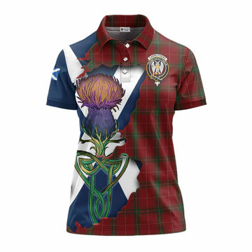 Carruthers Tartan Family Crest Women's Polo Shirt Scottish Thistle Celtic Inspired Women - Tartan Vibes Clothing