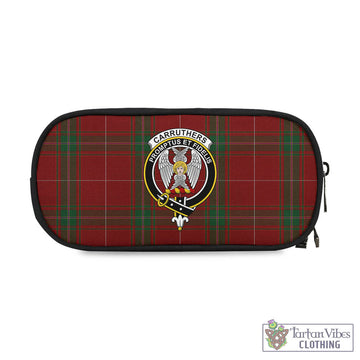 Carruthers Tartan Pen and Pencil Case with Family Crest