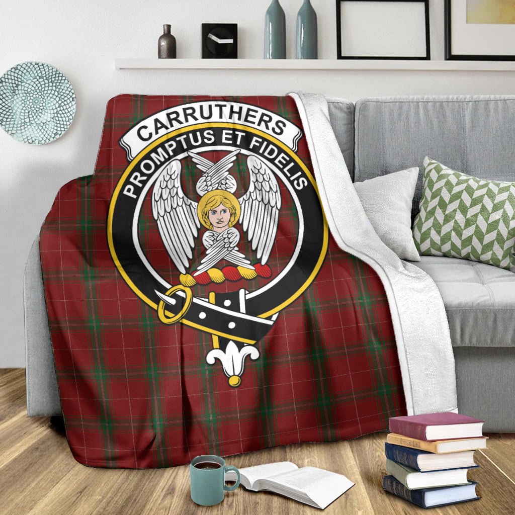 Carruthers Tartan Blanket with Family Crest X-Large 59 x 79 inches 150 x 200 cm - Tartan Vibes Clothing