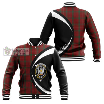 Carruthers Tartan Baseball Jacket with Family Crest Circle Style