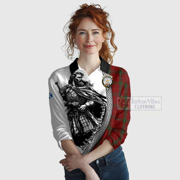 Carruthers Tartan Clan Crest Women's Casual Shirt with Highlander Warrior Celtic Style