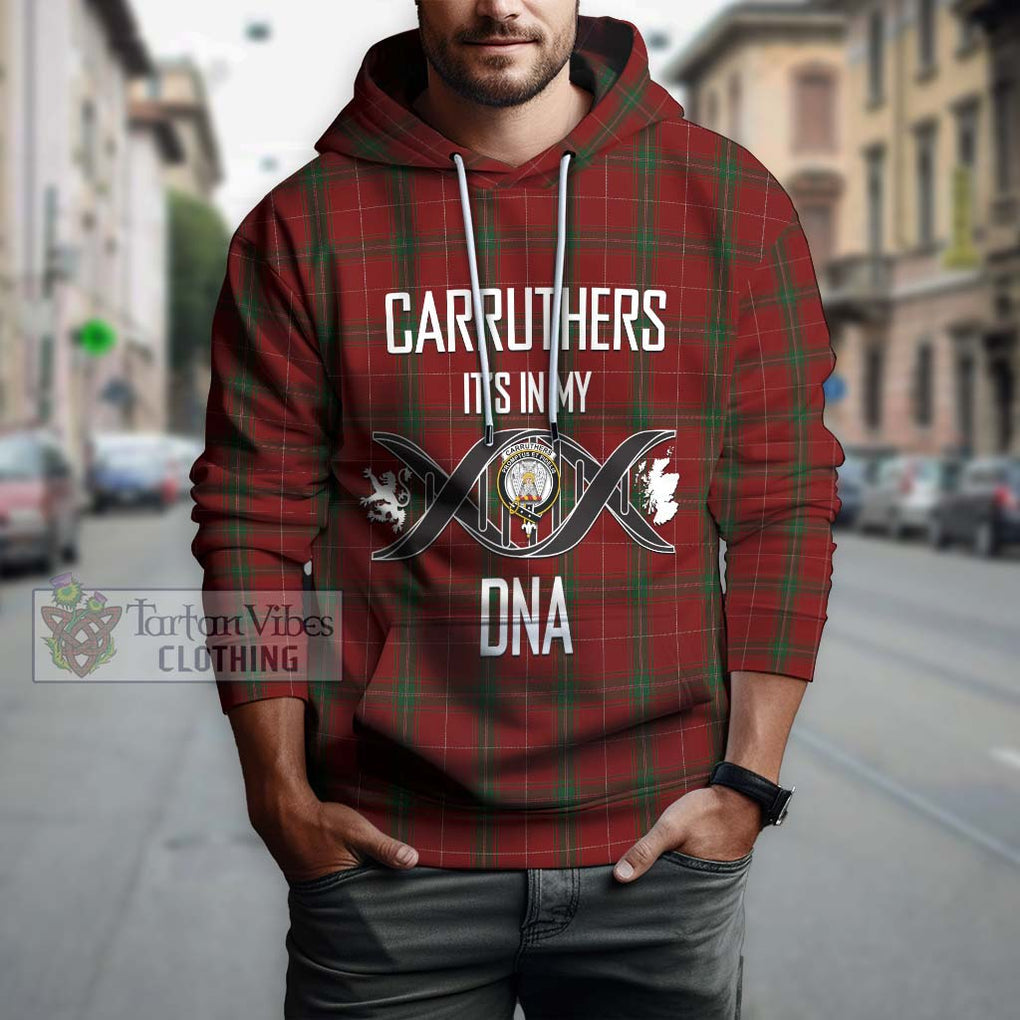 Carruthers Tartan Hoodie with Family Crest DNA In Me Style Pullover Hoodie - Tartanvibesclothing Shop