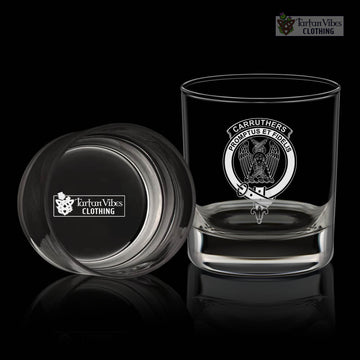 Carruthers Family Crest Engraved Whiskey Glass