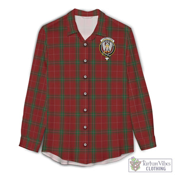 Carruthers Tartan Women's Casual Shirt with Family Crest