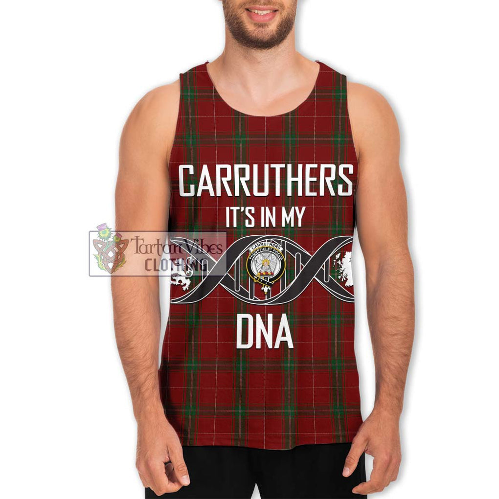 Carruthers Tartan Men's Tank Top with Family Crest DNA In Me Style Men - Tartanvibesclothing Shop