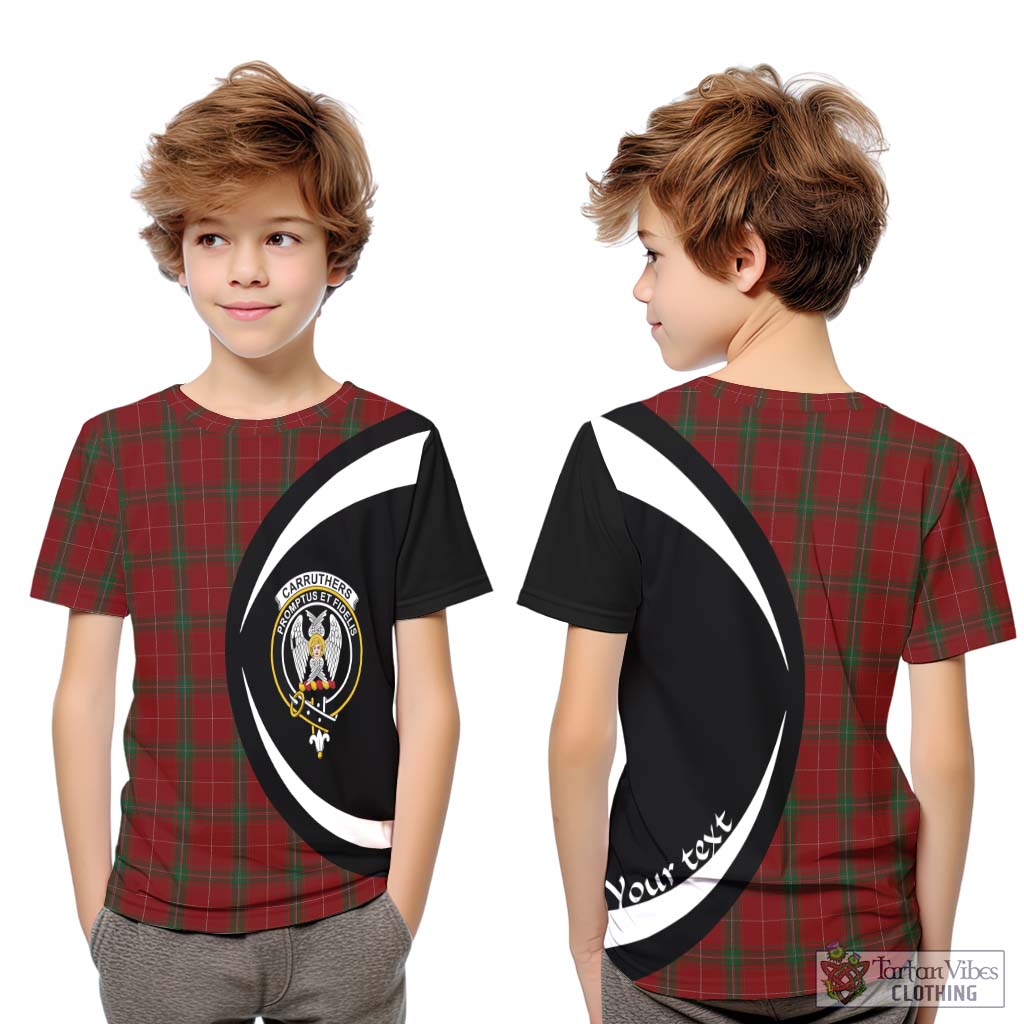 Carruthers Tartan Kid T-Shirt with Family Crest Circle Style Youth XL Size14 - Tartan Vibes Clothing