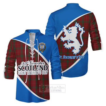 Carruthers Family Crest Tartan Ghillie Kilt Shirt Celebrate Saint Andrew's Day in Style