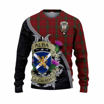 Carruthers Tartan Family Crest Knitted Sweater Lion Rampant Royal Thistle Shield Celtic Inspired Unisex - Tartan Vibes Clothing