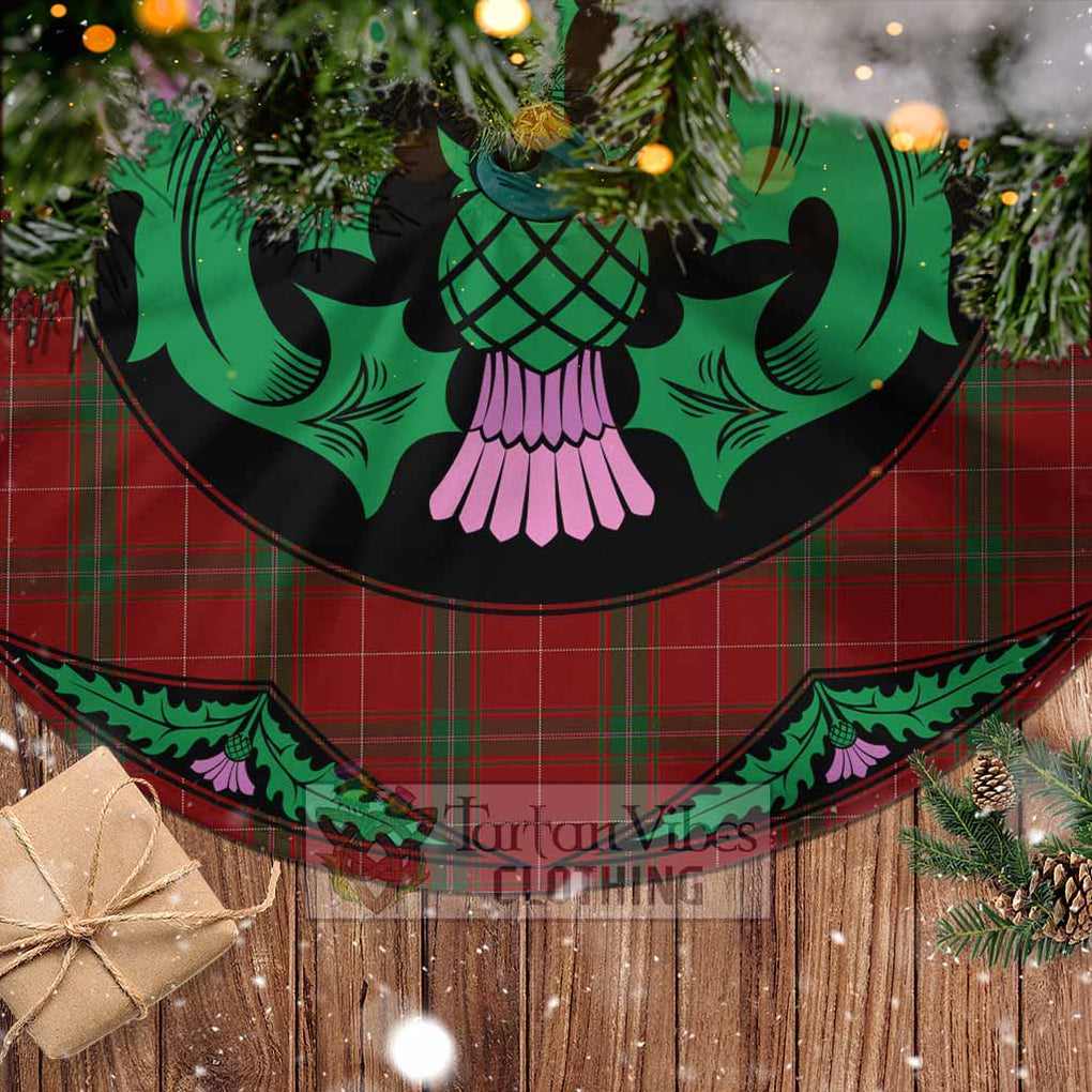 Tartan Vibes Clothing Carruthers Tartan Christmas Tree Skirt Scottish Thistle Style